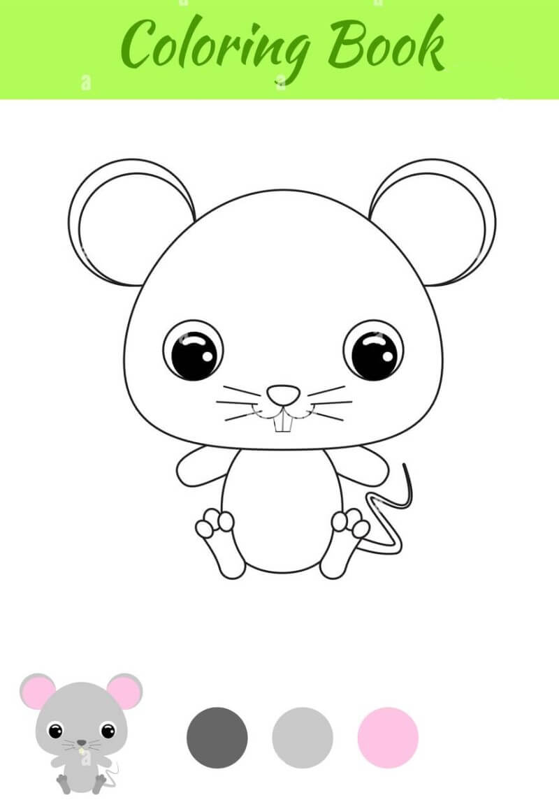 Coloriage Magique Bébé Souris Mignonne Coloriage Magique