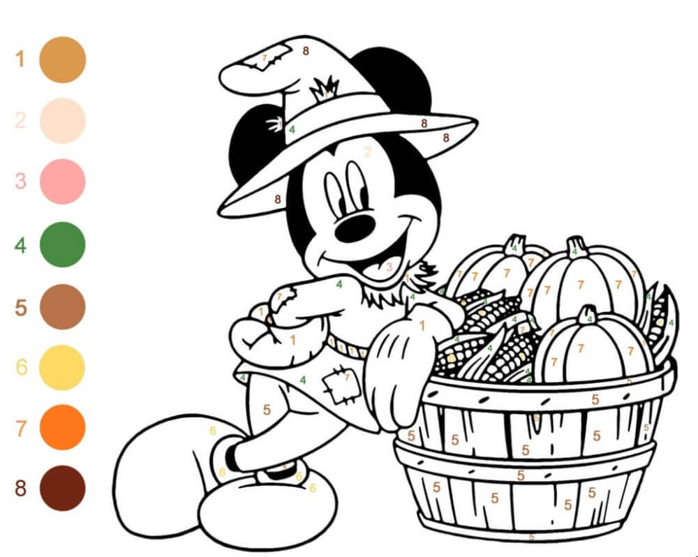 Coloriage Magique Halloween Mickey Mouse Coloriage Magique