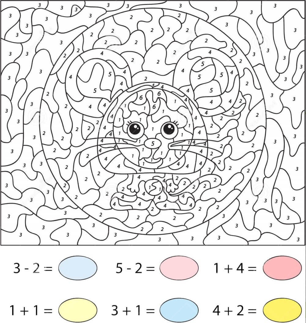 Coloriage Magique Visage de Souris Coloriage Magique