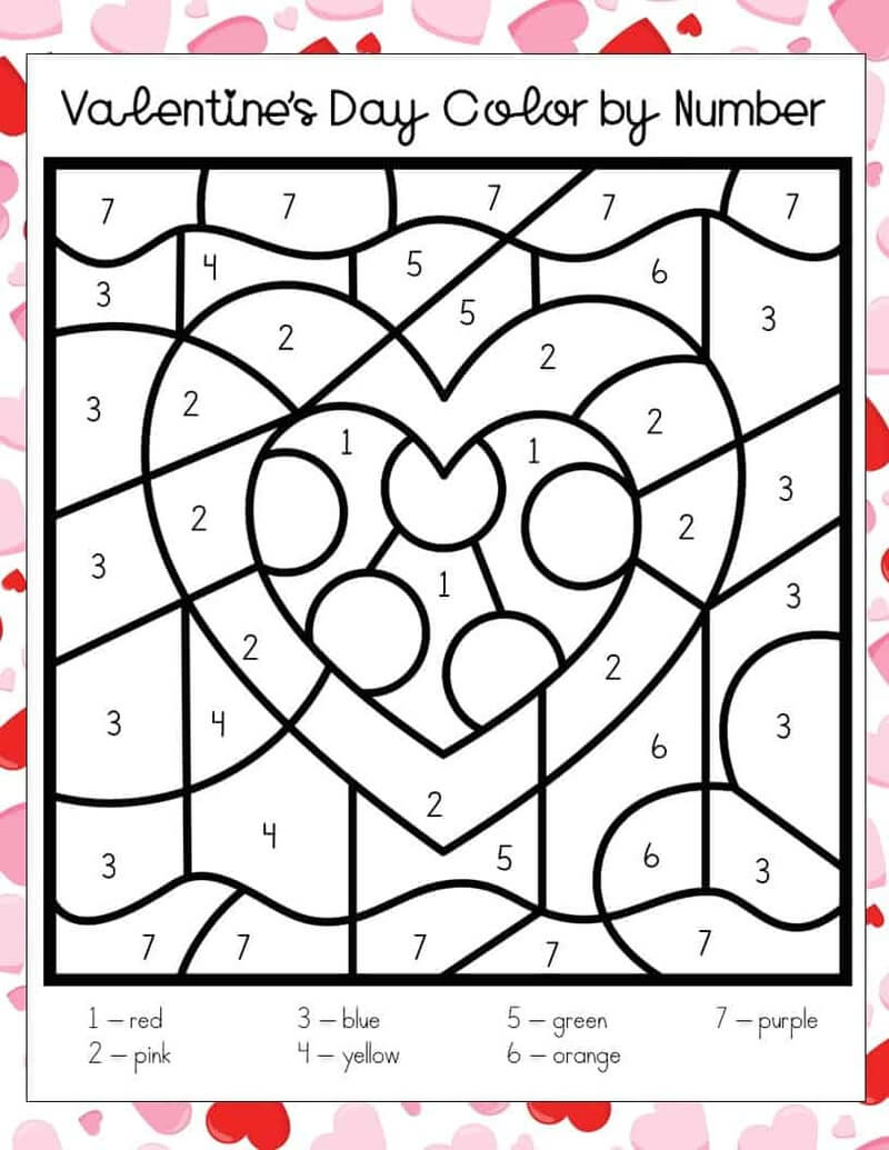 Ours avec amour coloriage magique