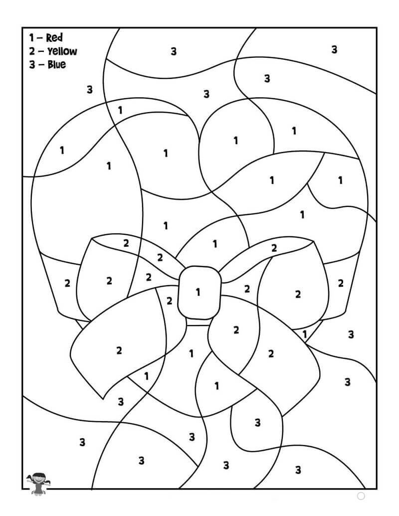 Cadeau de coeur coloriage magique