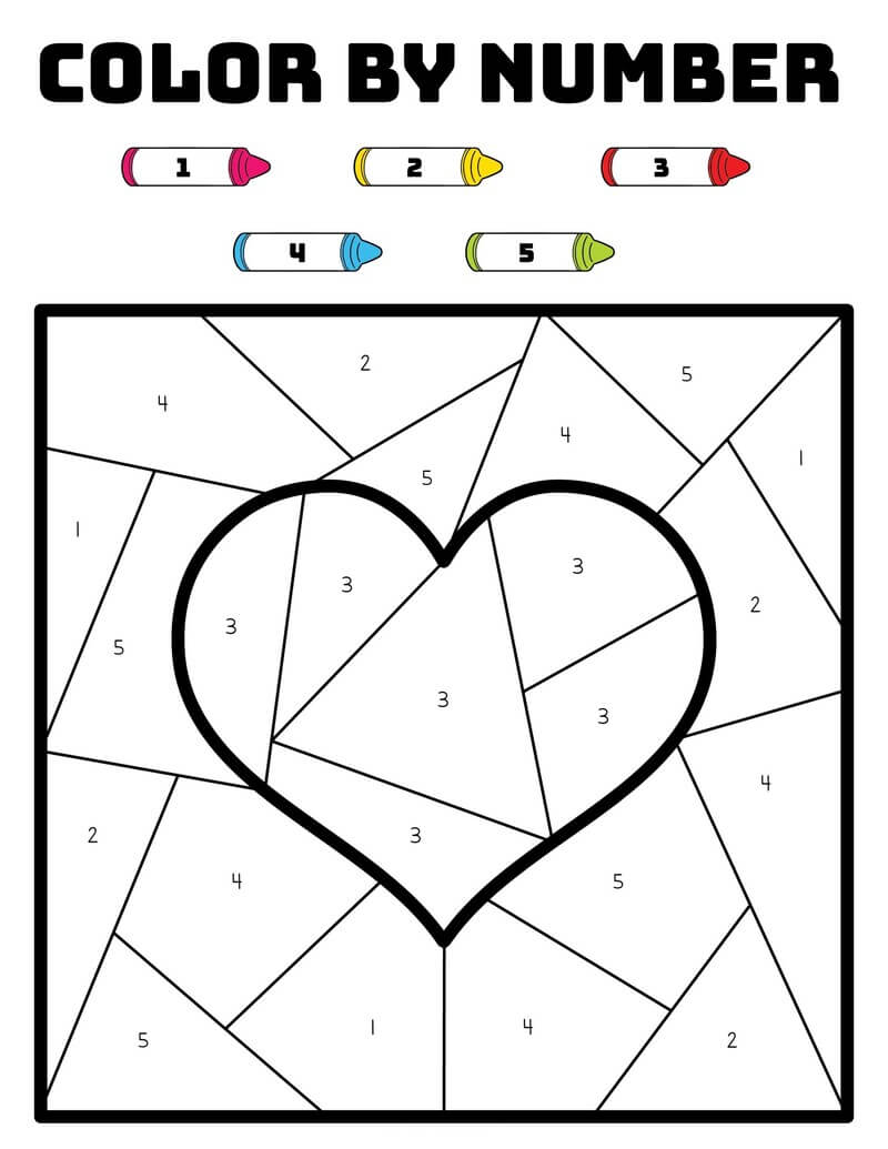 Coeur coloriage magique