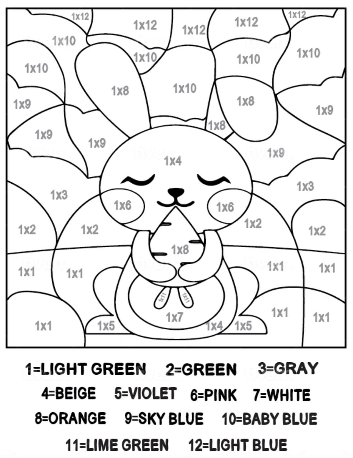 Couleur du lapin par simple multiplication