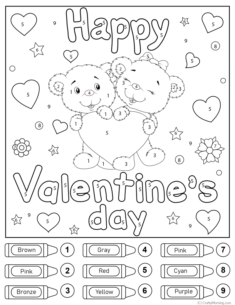 Deux adorables nounours coloriage magique