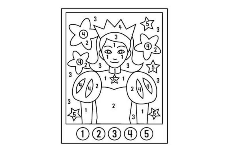 Facile Princesse coloriage magique