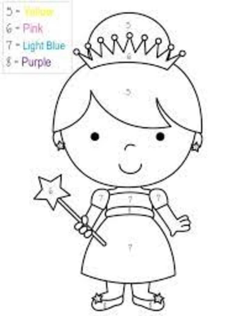 Mignonne princesse coloriage magique