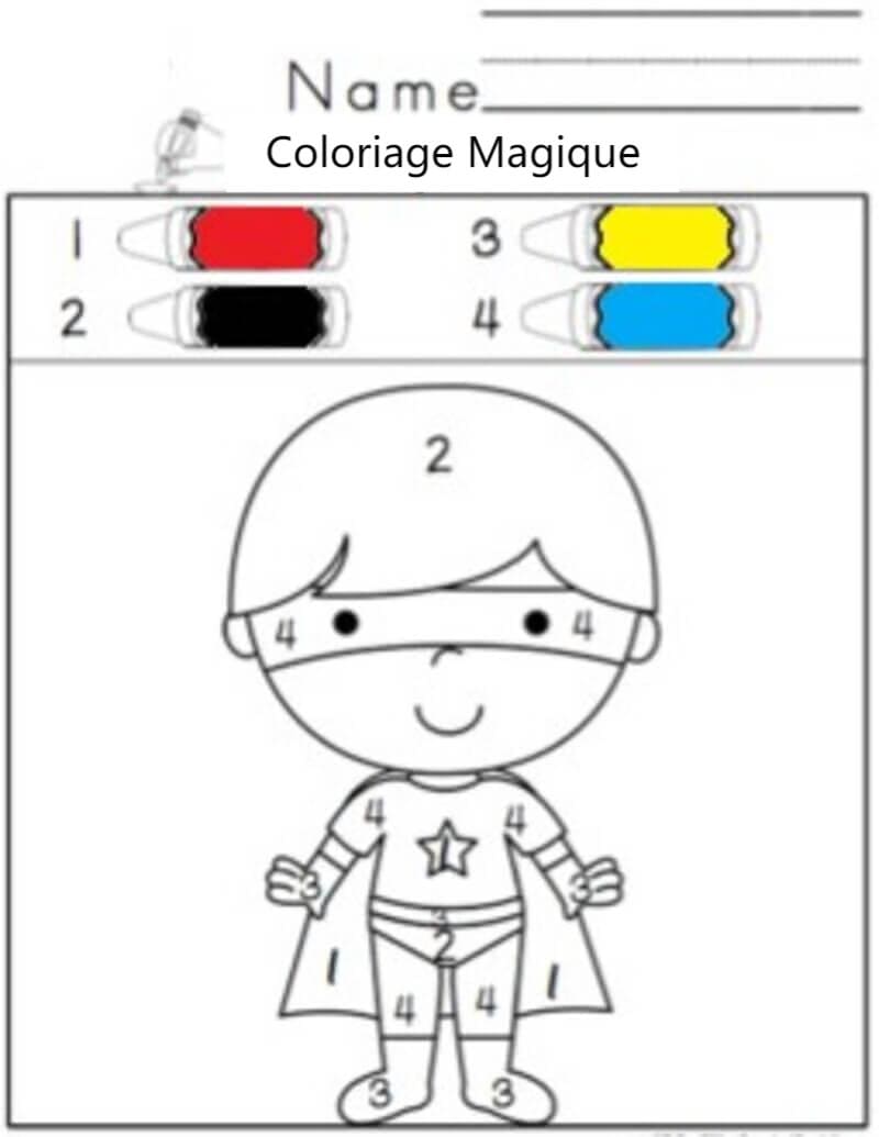 Coloriage Magique Super-héros