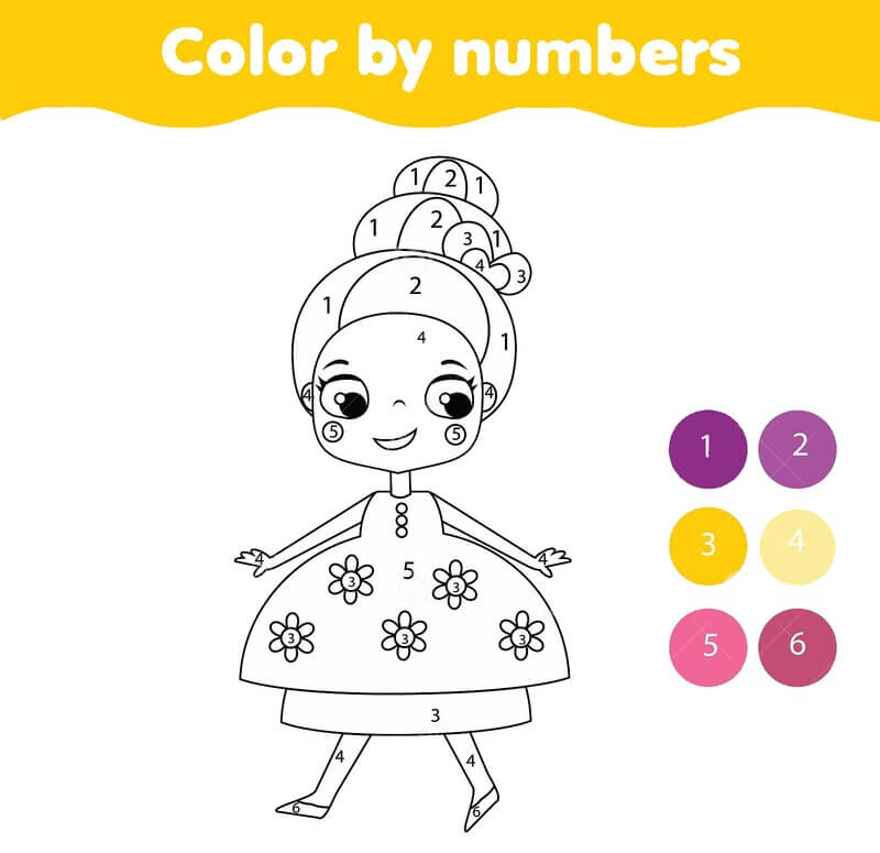 Petite Princesse coloriage magique