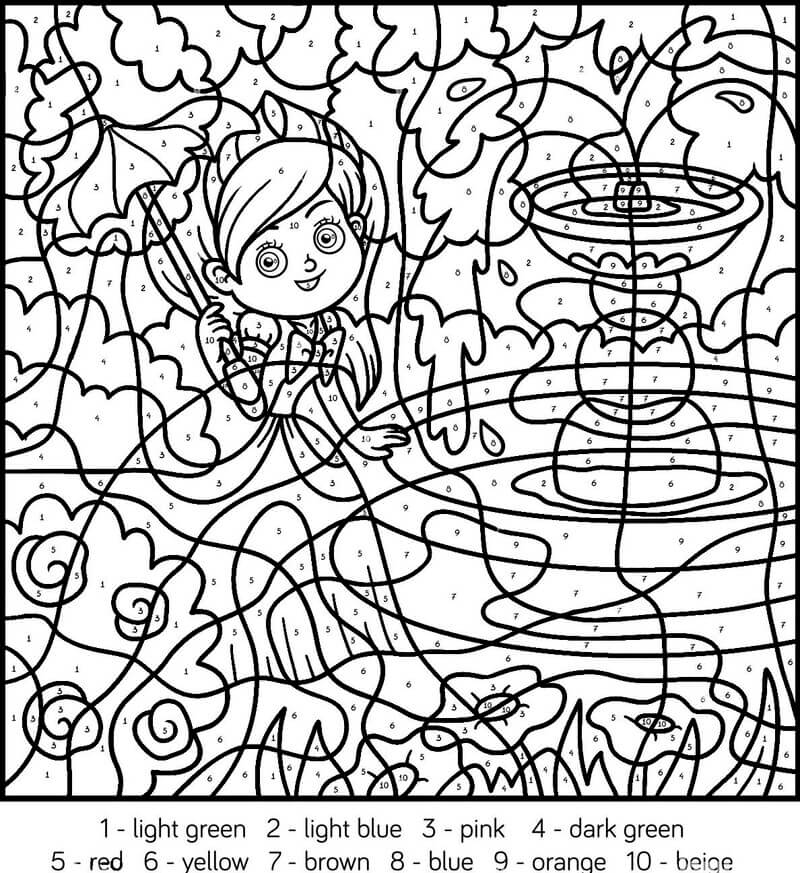Princesse Beauté coloriage magique