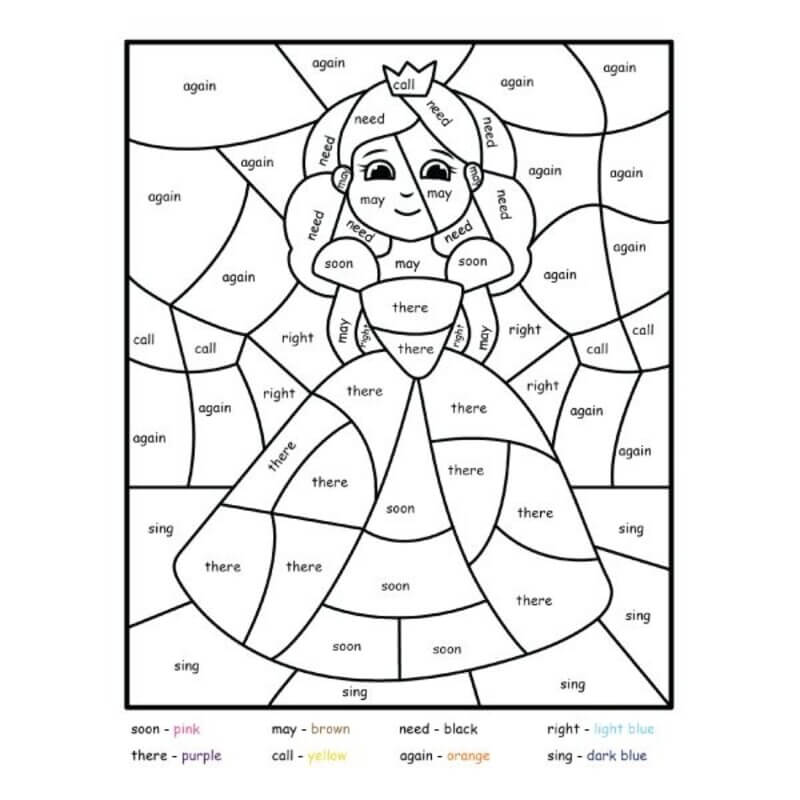 Princesse incroyable coloriage magique
