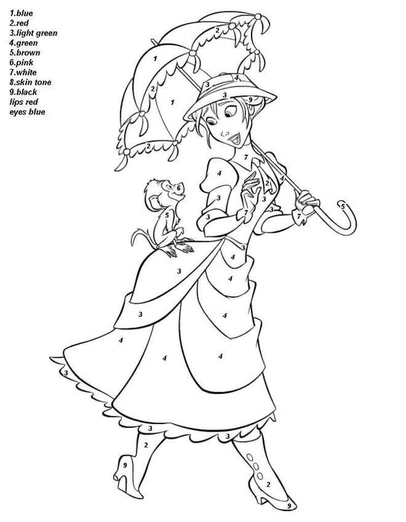 Très mignonne princesse coloriage magique