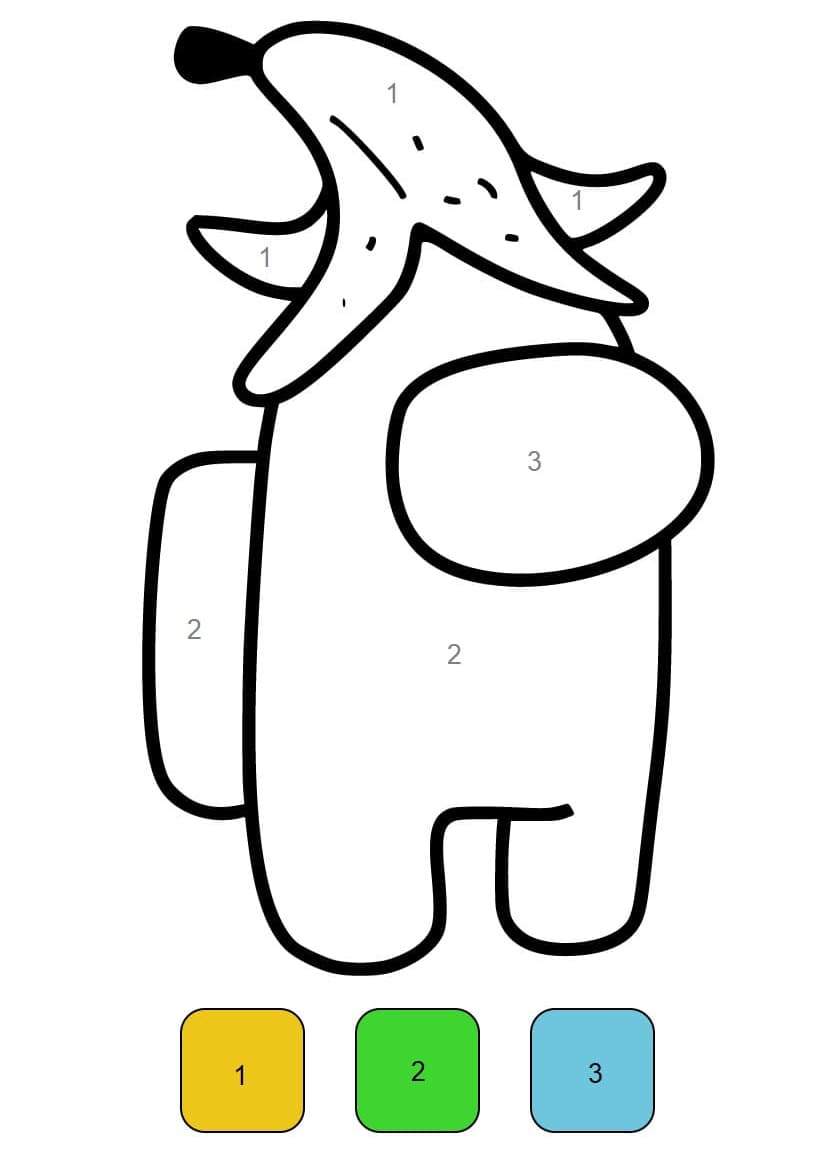 Among Us Simple Coloriage Magique