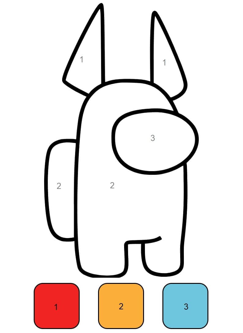 Amusant Among Us Coloriage Magique