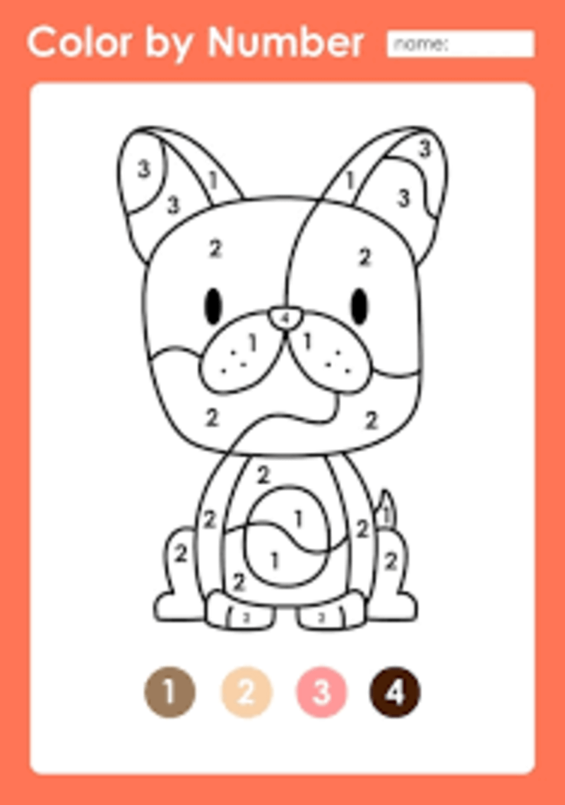 Facile chiot coloriage magique