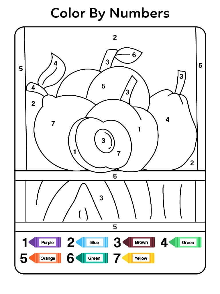 Fruits gratuits Pomme coloriage magique