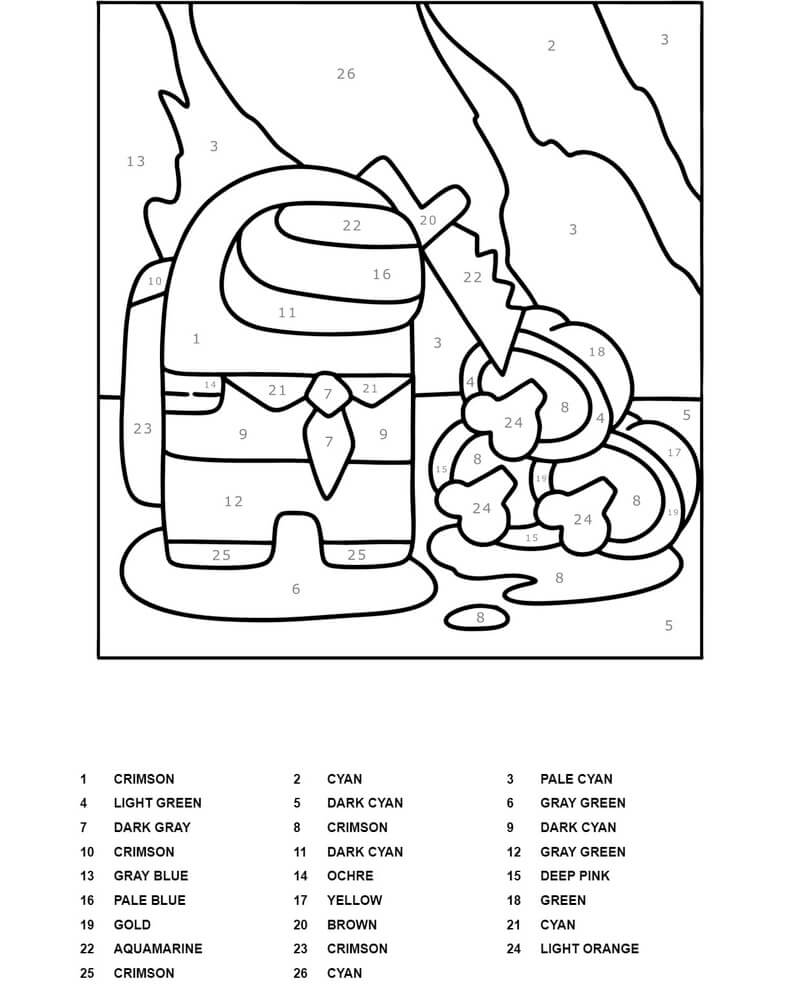 Imposteur Among Us Coloriage Magique
