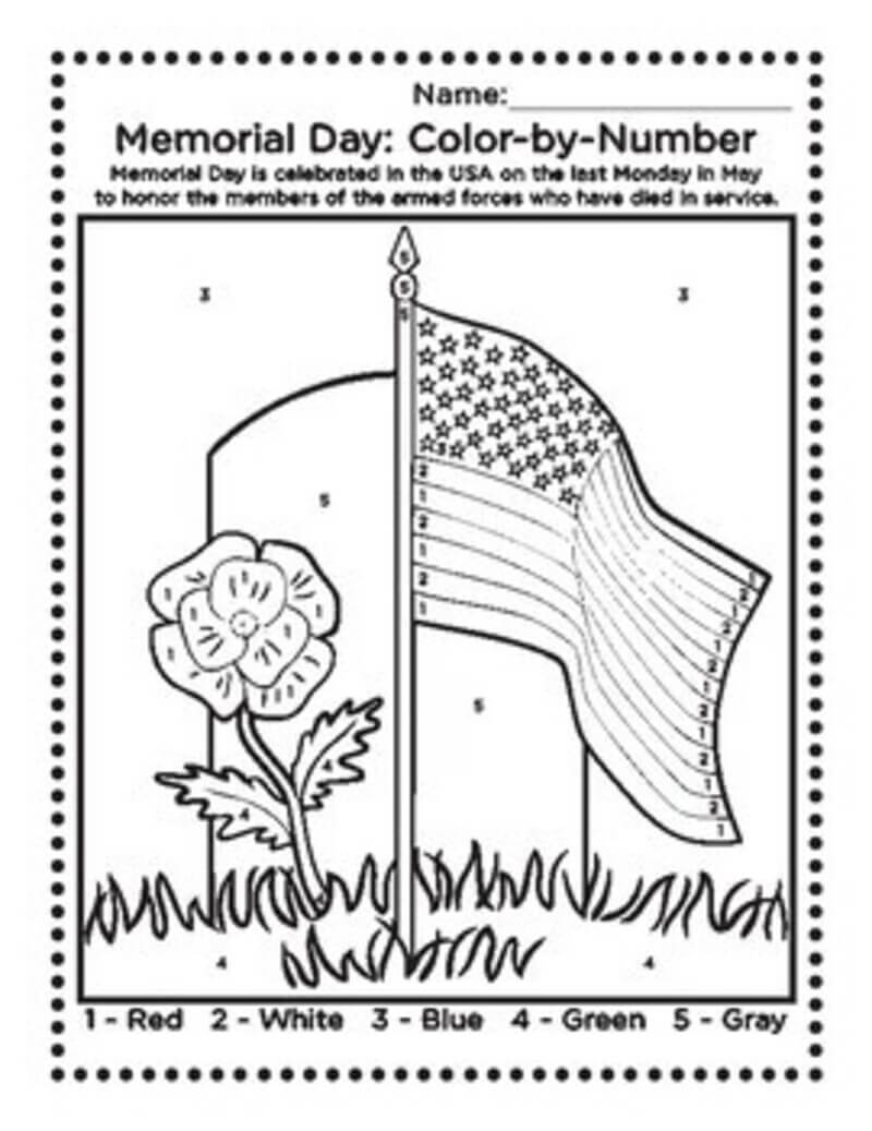 Coloriage Magique Jour du Souvenir coloriage magique