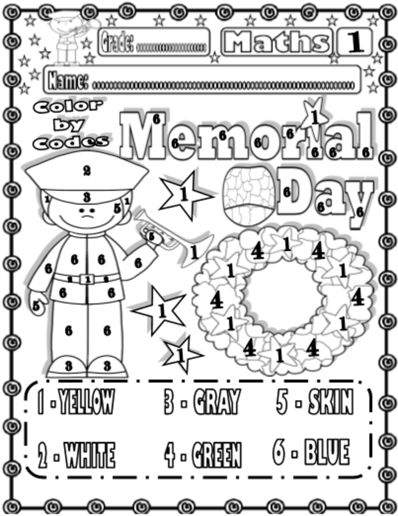 Coloriage Magique Journée commémorative colorée coloriage magique
