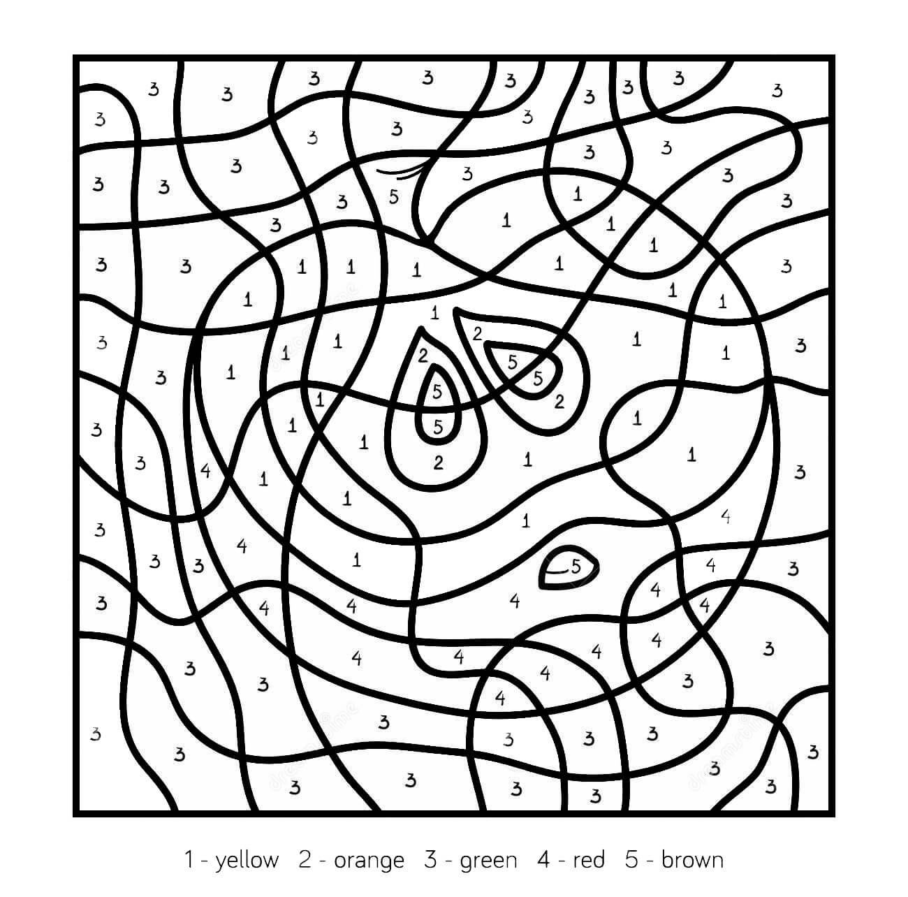 À l'intérieur de la pomme coloriage magique