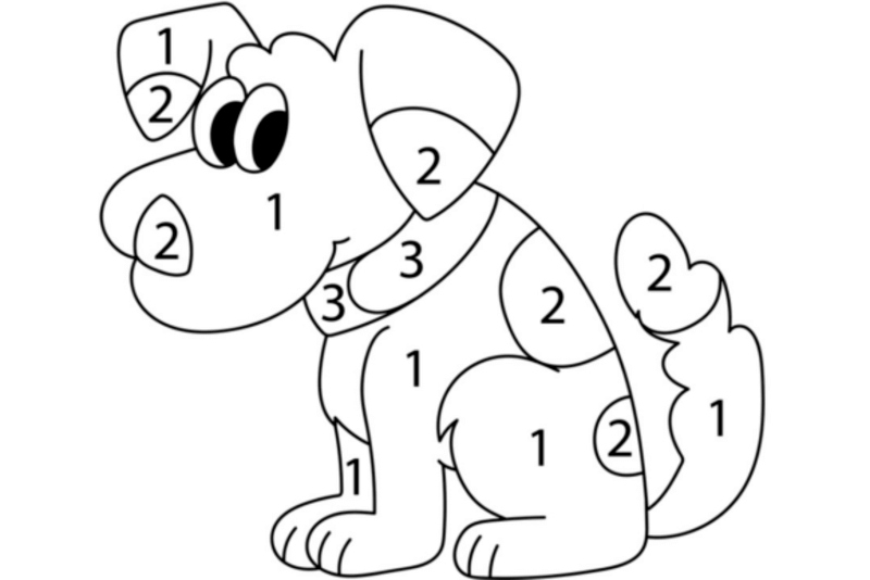 Normal chiot coloriage magique