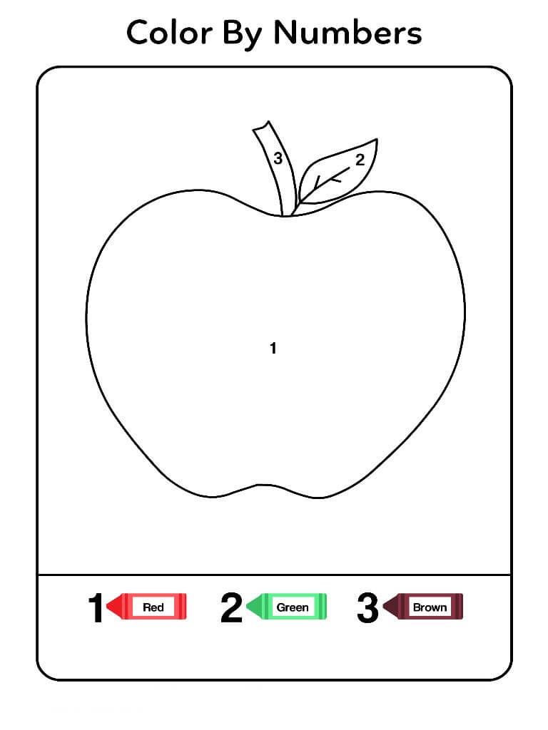 Pomme facile coloriage magique