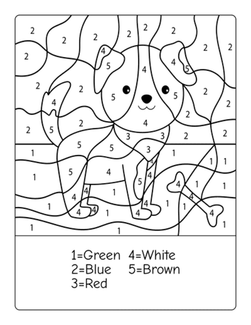 Sympa chiot coloriage magique