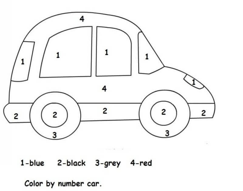 Très bonne voiture coloriage magique