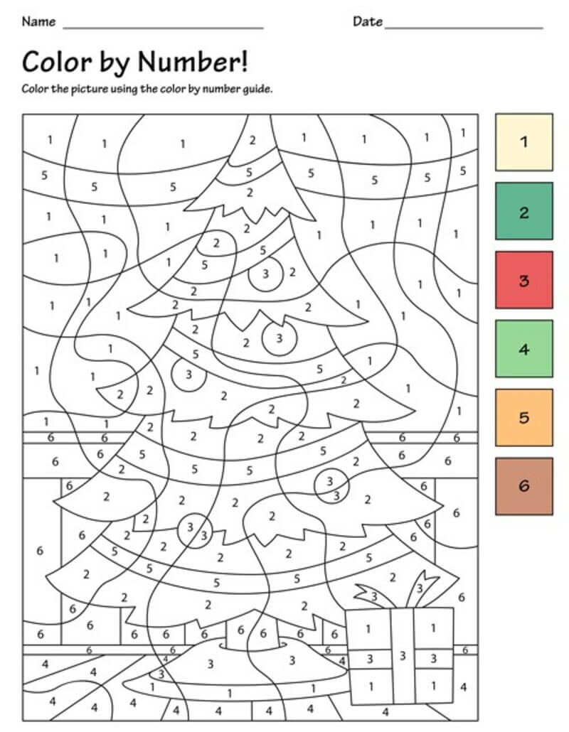 Bon sapin de Noël coloriage magique