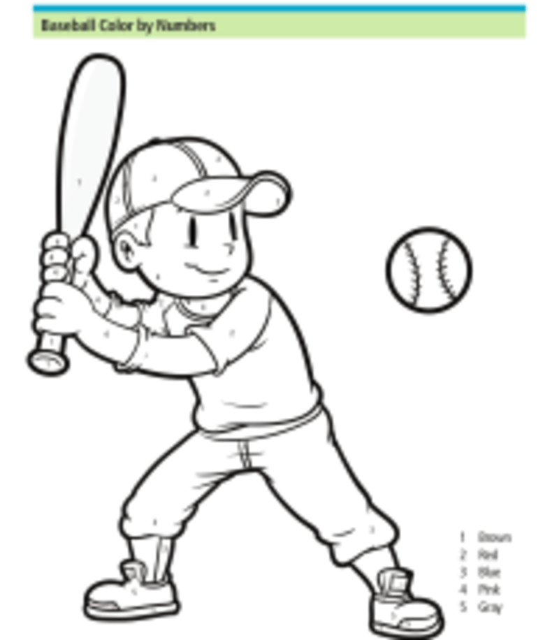 Coloriage Magique Baseball