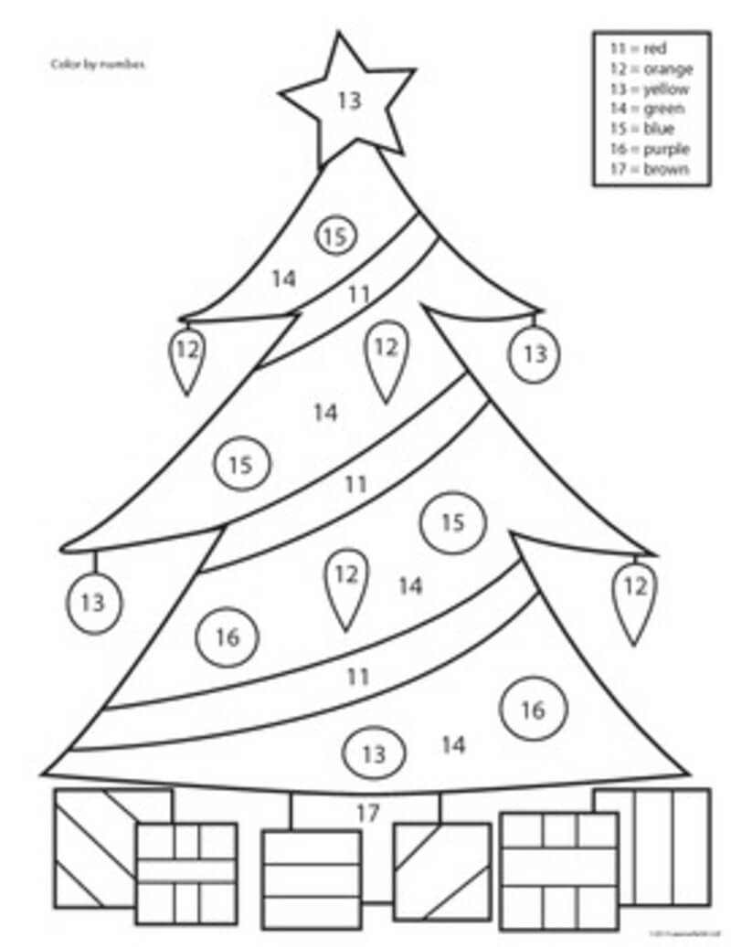 Arbre de Noël  Color By Number