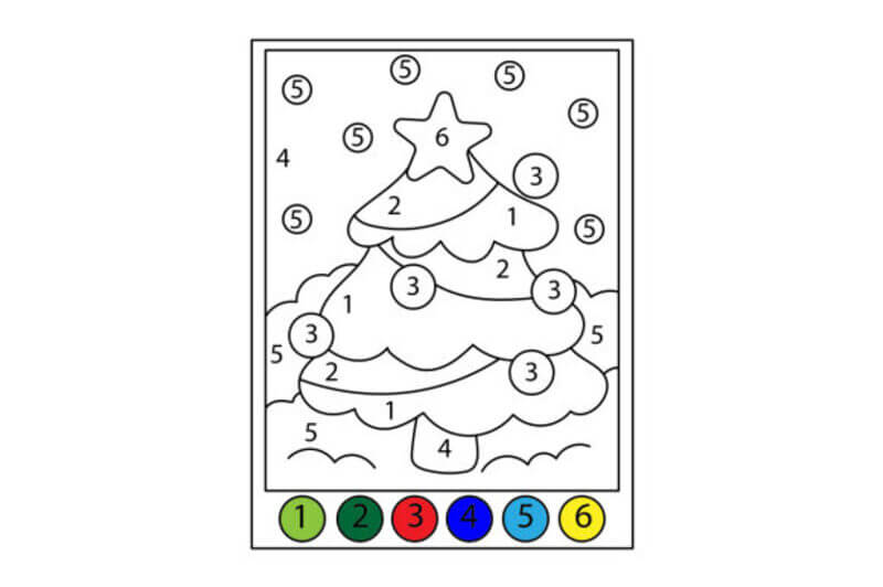 Sapin de Noël avec l'étoile au sommet