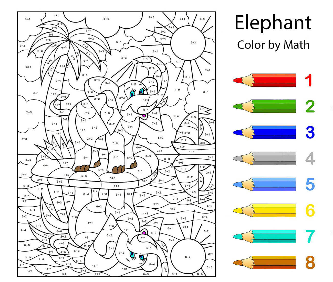 Couleur de l'éléphant par Math