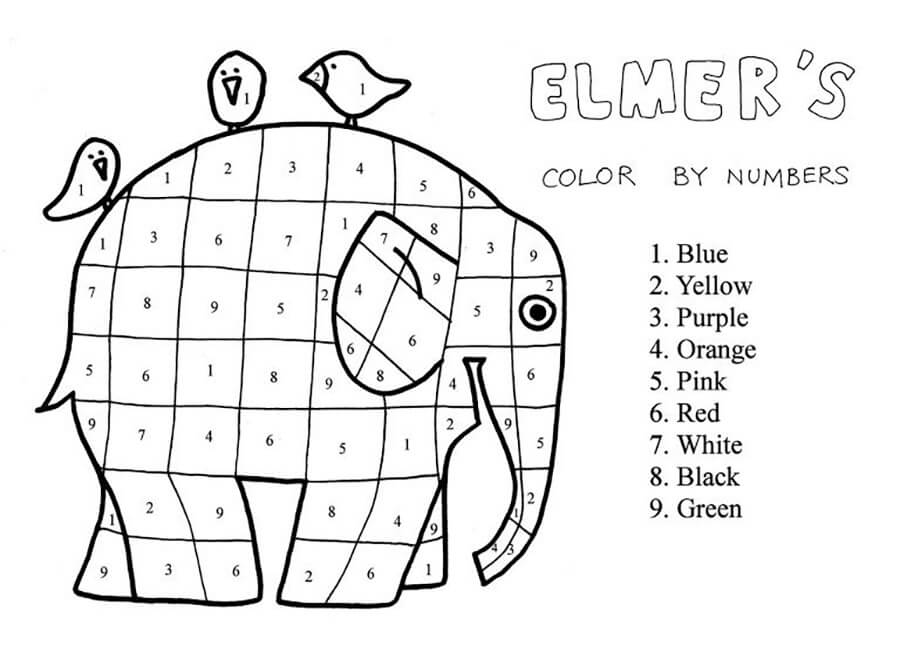 Elmer's coloriage magique