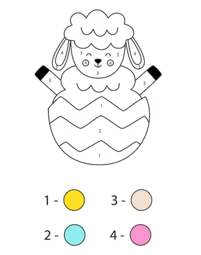 Mouton Coloriage Magique - Feuille gratuite