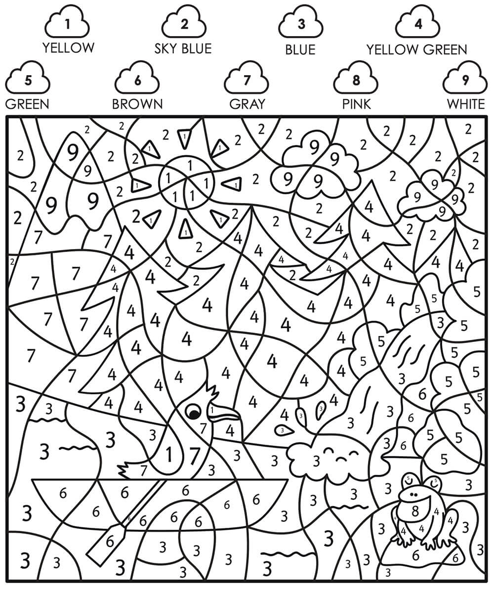 Image de paysage Coloriage Magique