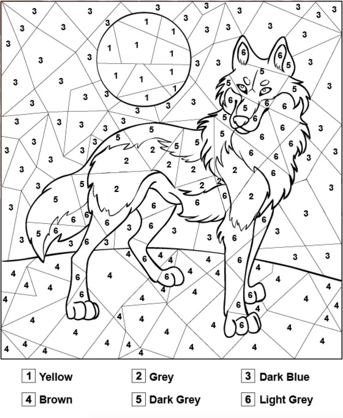 Meilleur loup coloriage magique