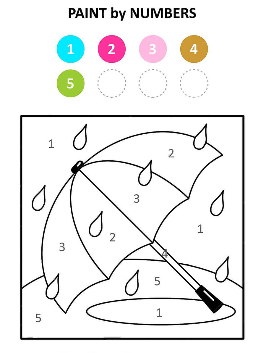 Peinture par numéros de parapluie