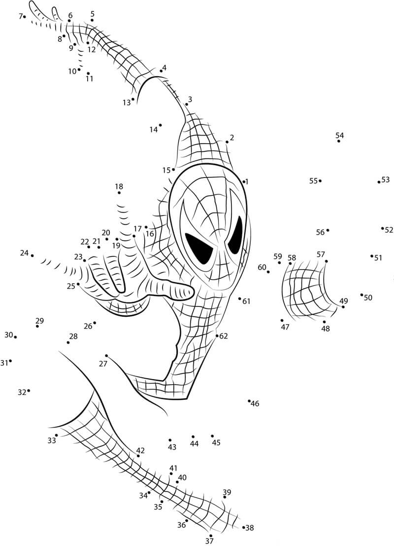 Grand Spiderman Coloriage Magique