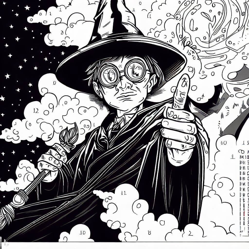 Harry Potter Cool Coloriage Magique
