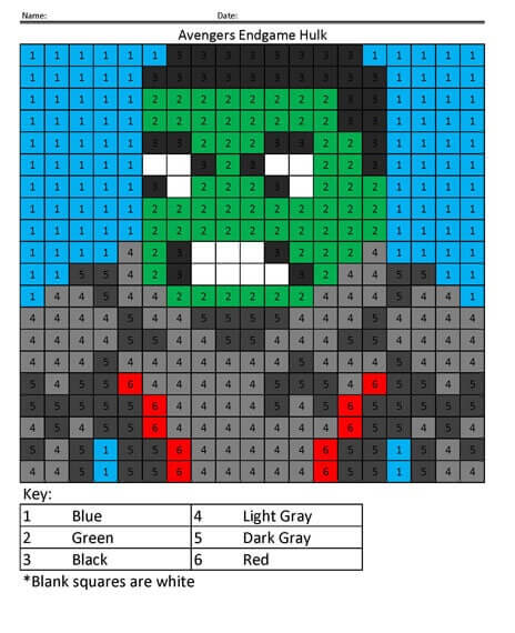 Hulk Coloriage Magique