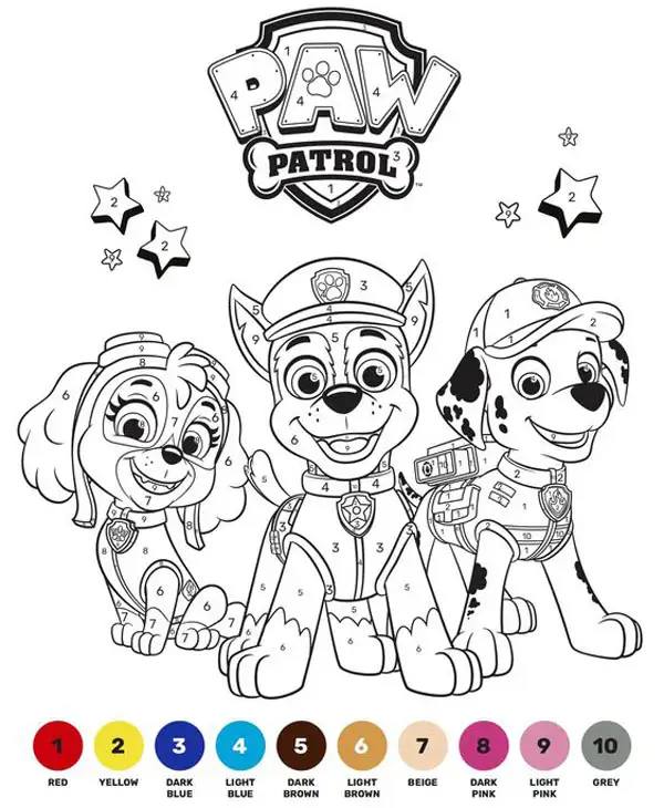 Pat’ Patrouille  Color By Number