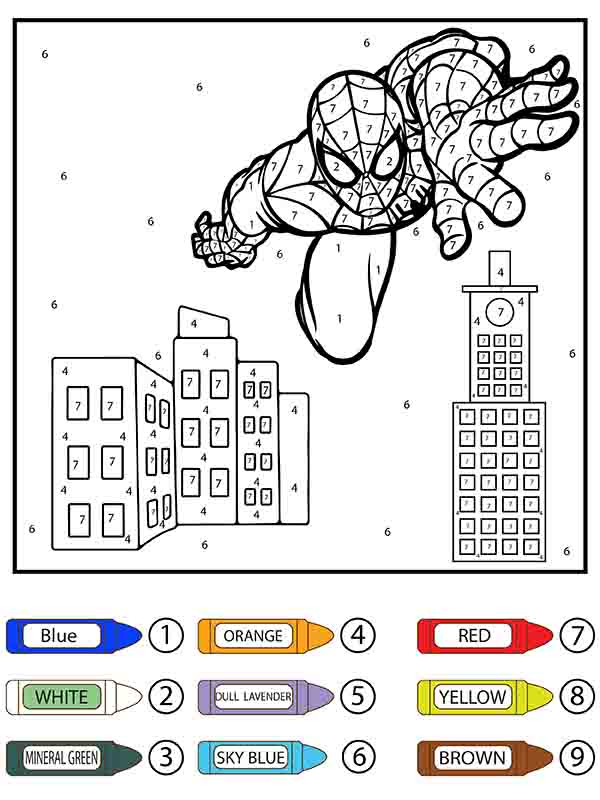 Coloriage Magique Spider-Man