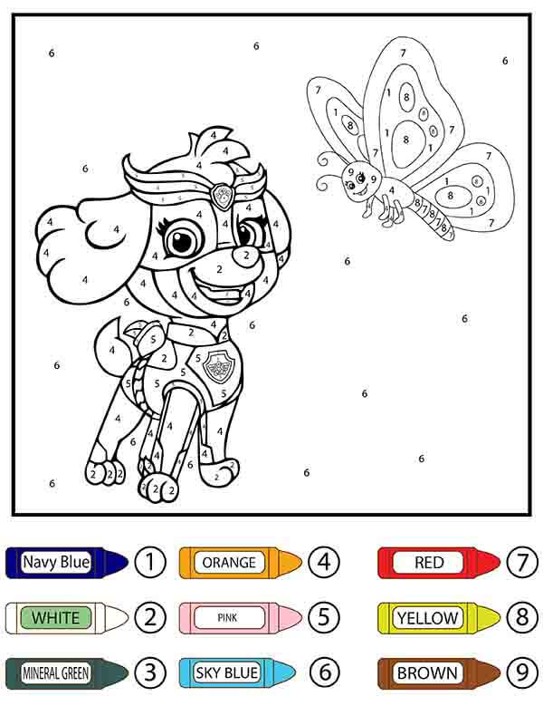 Stella et le papillon Coloriage Magique
