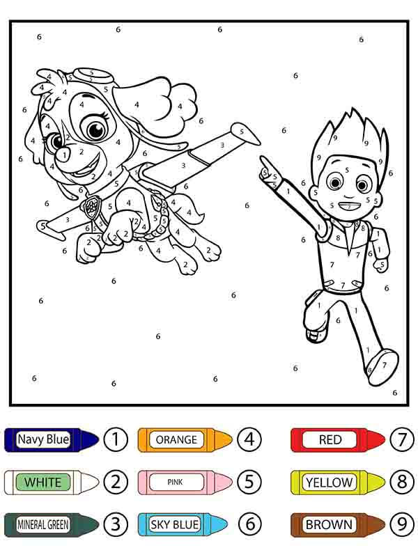 Stella et Ryder Coloriage Magique
