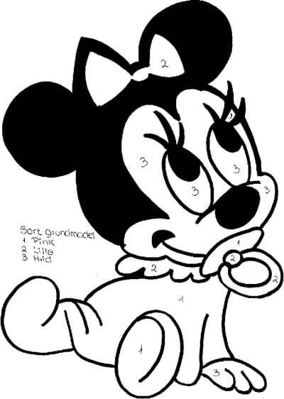 Bébé Minnie Mouse coloriage magique