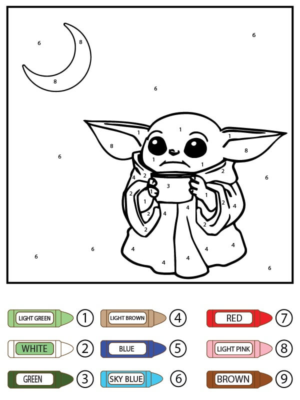 Coloriage Magique Bébé Yoda