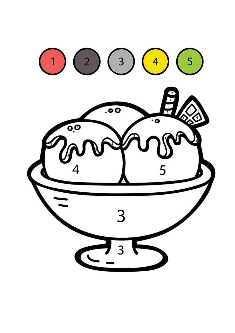Bonne glace coloriage magique