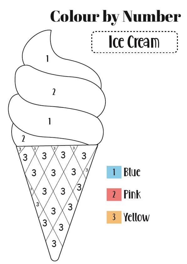 Bonne glace coloriage magique