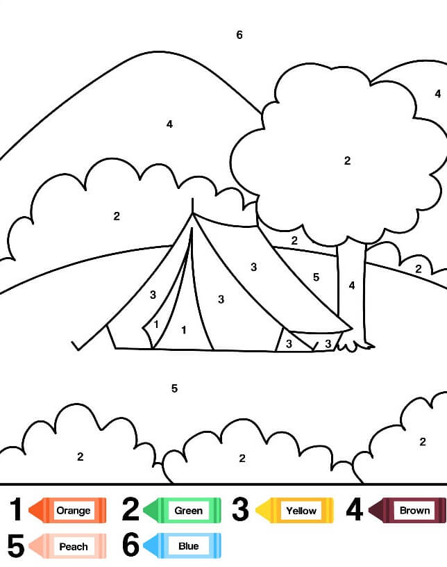 Coloriage Magique Camping