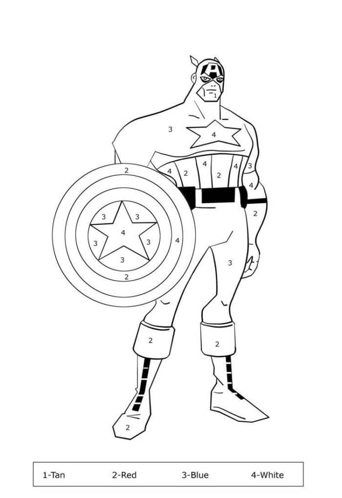 Coloriage Magique Captain America